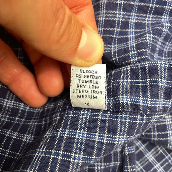 Polo By Ralph Lauren Halpern Button Down Shirt Mens 16 32/33 Blue Plaid Cotton - Picture 9 of 14